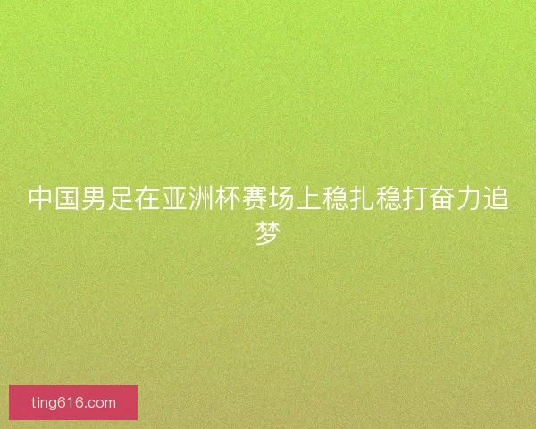 中国男足在亚洲杯赛场上稳扎稳打奋力追梦